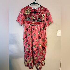 Vintage Retro Loungees MuMu House Lounge Dress 100% cotton size Medium